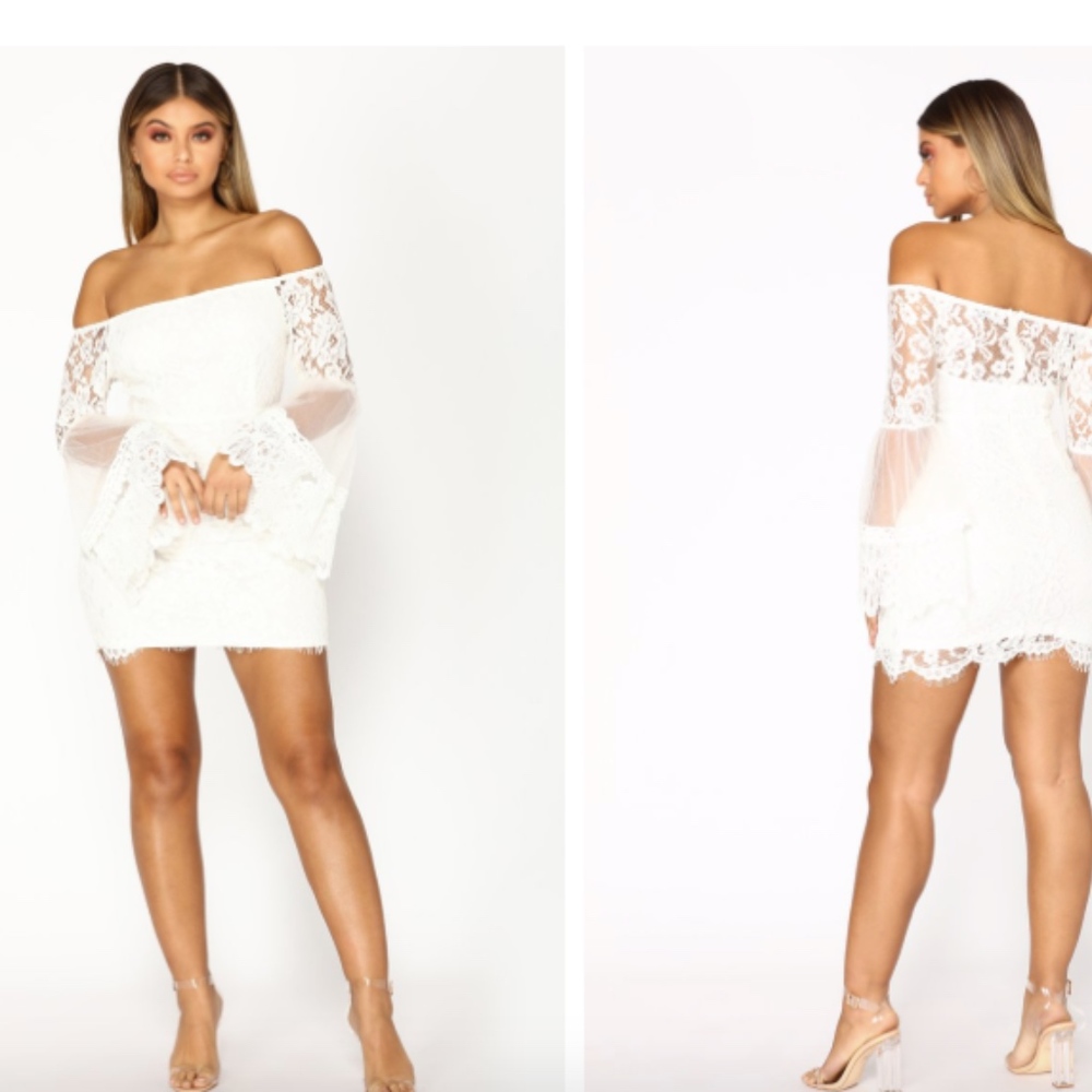 White Lace Vacation Dress
